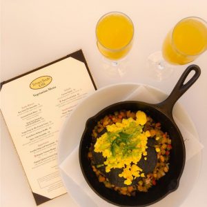 Terrace Pointe Cafe inside Wynn Las Vegas, offers a variety of vegan options for breakfast and lunch. Our favorite is the tofu scramble. And bottomless mimosas for $22. For more vegan dining options in Las Vegas, visit www.vegansbaby.com